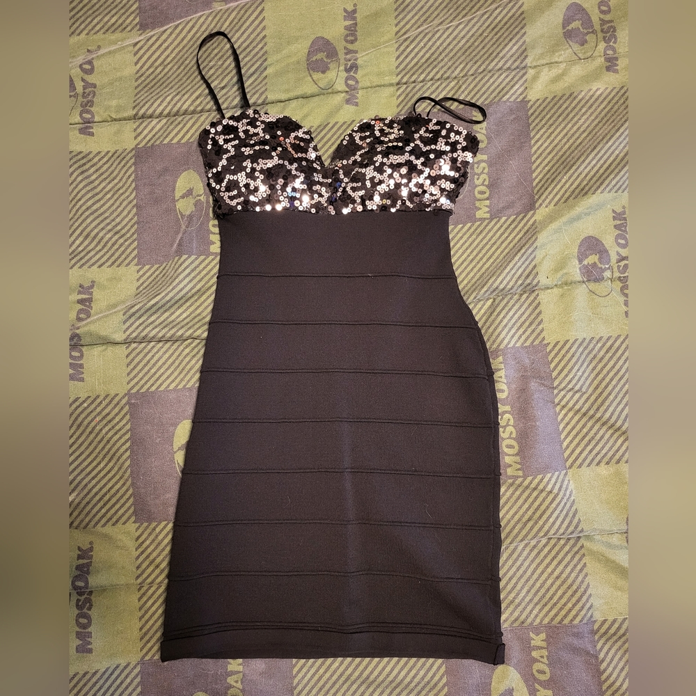 Black form fitting dress